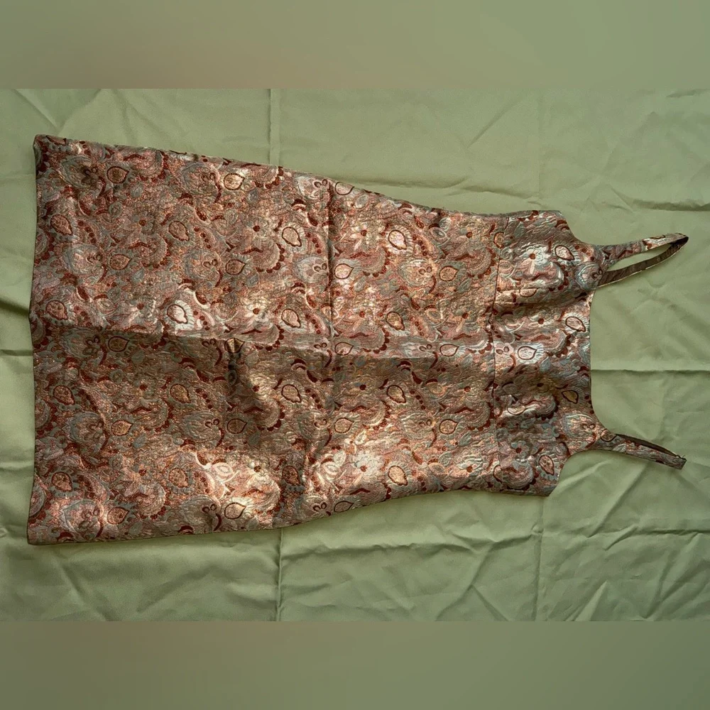 J.Crew paisley jacquard spaghetti strap mini dress - Picture 6 of 6